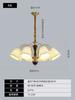 Candelabro de Tela Medieval de Cobre Puro Retro Dormitorio Estudio Color Nogal Americano Flor Sala de Estar Comedor Lámparas Venta al por Mayor