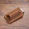 Suporte de Caneta de Couro Bovino Camada Superior com Padrão Esculpido Mais Vendido Suporte de Caneta Costurado à Mão Suporte de Caneta para Caderno de Viagem Suporte de Aço Inoxidável