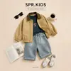Conjunto de Roupa com Jaqueta de Lapela Infantil para Meninos 2026 Novo Estilo Coreano Moda Primavera e Outono Conjunto de Três Peças para Crianças Pequenas
