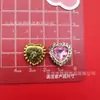 Imitación Rodaja de Diamante Galvanizada Pequeña Cuadrada Forma de Corazón Piedra Preciosa Accesorios para Joyería DIY Pasador Hebilla de Zapato Materiales