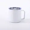 Copo com Alça Novo Modelo Transfronteiriço 12oz Aço Inoxidável 304 com Tampa Isolado a Vácuo para Escritório, Carro e Uso Portátil para Crianças