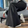 Nuevos pantalones de mujer de cintura alta para otoño e invierno, pantalones anchos de estilo coreano fluidos hasta el suelo, pantalones de microcampana de moda para mujer