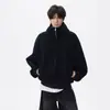 Marca Americana Moderna Moletom com Capuz Desconstruído Masculino Outono Inverno Design High Street Patchwork Casual Versátil Jaqueta Moletom