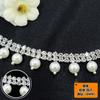 Cadena de diamantes de imitación de agua, accesorios de ropa, pulseras, vestido de novia, cadena de perlas mixtas, cadena de garras, diamantes de imitación
