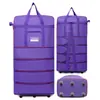 Maleta de Equipaje Universal Plegable con Ruedas Expansible 158 Maleta de Facturación para Aerolínea Capacidad Extra Grande Bolsa para Estudiar en el Extranjero Mudanzas Viajes