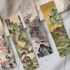 30 Piezas de Serie Retro Color Otoño Jiangshan Bloc de Notas Casual Material Creativo Literario Papel de Lectura Marcador DIY