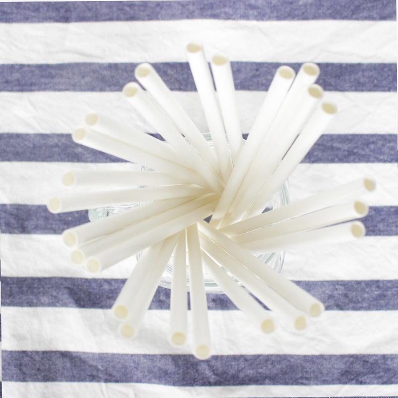 一次性吸管可降解纸质吸管纯白色