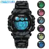 Reloj electrónico SYNOKE para estudiante, impermeable, colorido, luminoso, para niños, deportivo, de moda, regalo para niño