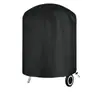 Funda Redonda para Barbacoa de Exterior Weber 210D Negro Plateado Recubierto Protector Solar Impermeable a Prueba de Polvo Correa con Cordón Transfronterizo