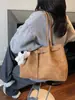 Bolsa Satchel de Moda Retrô para Axila Feminina 2025 Outono e Inverno Nova Bolsa de Ombro para o Dia a Dia Bolsa Tote Grande Capacidade Simples Tendência