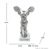 Escultura de Figura da Deusa da Vitória Estilo Europeu Artesanato em Resina Ornamento de Decoração para Casa para Casas Modelo e Salas de Estudo Transfronteiriço