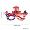 Decorações para o Dia da Independência Americana, Óculos, Fantasias para Festa Nacional, Adereços para Fotos, Armações de Óculos com Estrelas e Bandeira Vermelha, Branca e Azul