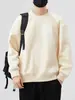 Ropa para Hombre Fengshe / 380g Ropa para Hombre Cuello Solapa Manga Larga 2026 Nueva Temporada Primavera y Otoño Sudadera Pesada Cuello Redondo Sin Capucha