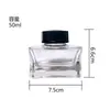 Botellas de Tinta en Stock 30/50ml Botellas de Vidrio Vacías de Colores con Varias Tapas para Uso de Oficina y Tinta para Pluma Fuente de Caligrafía Venta al por Mayor
