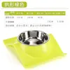 Tazón de Acero Inoxidable para Mascotas Lindo Tazón Redondo para Perros Tazón para Gatos Tazón de Comida para Perros Teddy Color Caramelo Plástico de Dos en Uno Tazón Individual