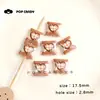Pequeño lazo a cuadros de colores de caramelo para otoño e invierno, cereza, accesorios hechos a mano, forma de corazón, versátil, con cuentas, material DIY, decoración, colgante para bolsa