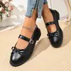 Comercio Electrónico Transfronterizo Otoño 2026 Zapatos Mary Jane Nuevos para Mujer Punta Redonda Corte Bajo con Lazo de Falda Dulces Zapatos de Una Sola Pieza