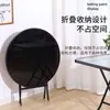 Mesa plegable moderna y minimalista, popular entre los influencers, adecuada para balcones exteriores, juegos de comedor para uso en exteriores y mesas de vidrio para exhibición en exteriores en tiendas de té de burbujas