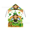 Un St Personalizado de Fábrica. Capa Infantil del Día de San Patricio para Niños Pequeños, Capa de Botella de Cerveza Verde con Capucha y Cordón