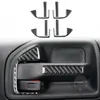 Adecuado para modelos Jeep Wrangler 11-17, juego completo de decoración interior de fibra de carbono para el logotipo del volante y el marco del interruptor del aire acondicionado