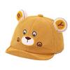 Gorra de béisbol con borde suave para bebé de 0 a 3 años con dibujos de oso para otoño e invierno, gorra con tapa cálida para niños