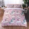 Ropa de cama con estampado de unicornio colorido 3D, textil para el hogar, funda de edredón, exclusivo transfronterizo para AliExpress, Amazon, estación independiente