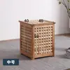Caja de almacenamiento de malla de madera maciza nórdica caja de almacenamiento grande con tapa caja de almacenamiento para tienda de ropa Mesa B&B mesa de centro caja de almacenamiento
