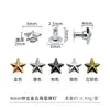 Remaches Metálicos de Estrella de Cinco Puntas Tridimensionales, Tachuelas de Estrella Galvanizadas Multicolores de Aleación, Tachuelas con Forma de Estrella para Accesorios de Bolsas y Ropa DIY