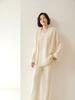 Cachemira 2025 Nuevo Otoño e Invierno Chaleco de Punto de Cuello Redondo para Mujer Aspecto Adelgazante Elegante Versátil Lana Largo Medio Holgado