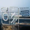 Adecuado para iPhone Duo, funda con soporte giratorio de 360 grados electrochapado, funda magnética para teléfono, funda Magsafe con protector de pantalla y funda a prueba de caídas