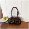 Bolso Retro de Axila Dulce y Fresco Transfronterizo para Mujer, Bolso de Mano Versátil para el Trabajo, Bolso Boston de Gran Capacidad de un Solo Hombro