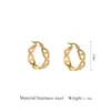 Pendientes Minimalistas de Diseño, Pendientes de Moda Irregulares y Exquisitos de Acero Inoxidable para Mujer, Chapados en Oro de 18 Quilates