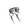 Brincos Europeus e Americanos Personalizados, Design de Nicho, Brincos Pontiagudos em Cone com Ponto de Diamante Leopardo da Moda, Joias de Orelha Versáteis de Alta Qualidade