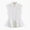 Suéter decorativo de cuello para mujer, estilo nuevo, resistente a las arrugas, fácil de limpiar, en blanco y negro, versátil para chalecos y camisas