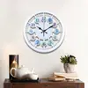 Reloj de Pared Sala de Estar Nuevo Chino Creativo Moderno Simple Reloj de Cuarzo Silencioso Vintage Decoración Reloj de Pared Grano de Madera