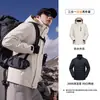 Jaqueta Down WENHOUU Leve Softshell com Forro Três em Um Conjunto de Duas Peças Roupas para Viagem Montanhismo Outerwear