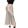 Falda Larga de Acetato Satinado con Lunares para Mujer Primavera y Verano 2025 Nuevo Estilo Look Adelgazante Ajustada a las Caderas Línea A
