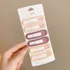 Nuevo pasador cuadrado mate 2025 para mujer, pasador simple para lavarse la cara y maquillaje, pinza versátil de color café para flequillo, accesorio para el cabello de pinza lateral