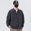 Suéter con solapa Cárdigan para hombre Otoño e Invierno 2025 Nuevo Estilo Estilo Perezoso Moderno Casual Holgado Versátil Prendas de punto Chaqueta