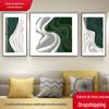 Pintura Decorativa de Parede de Fundo de Sofá Moderna Simples Atmosférica Personalidade Abstrata Mural de Sala de Estar Nórdico Triplo Luxo Leve 2528