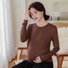 Ropa de Maternidad Terciopelo de Doble Cara Cálida Otoño e Invierno Estilo Nuevo Color Puro Cubre Vientre de Madre Embarazada Aspecto Adelgazante Ropa de Trabajo Camiseta Básica de Moda