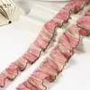 Xadrez Vintage Dente de Cão Renda DIY Scrunchie Grampo de Cabelo Roupas Roupas de Boneca Punho Babado Acabamento Acessórios Fita