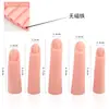 Arte de unhas transfronteiriça silicone dedo falso unha artificial prática dedo magnético pode ser inserido unha especial abrasivo 5 peças