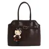 Bolso Tote Maletín Retro Mate para Viajes de Negocios para Mujer Otoño 2025 Nicho Elegante Versátil Casual Bolso de Hombro