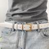 Cinturón Vintage Estilo Hong Kong para Mujer 2024 Moda Combinación Perfecta Decorativo Hebilla de Pin para Falda de Jeans Cinturón de Imitación de Cuero Versión Ancha de Nicho