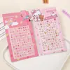 Pegatinas Luminosas 5D en Relieve de Kuromi para Uñas Infantiles Caricatura de Niña Impermeables Sin Tóxicos y Sin Olor Pegatinas para Uñas para Niñas