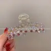 Horquilla de Cristal Exquisita y de Lujo Ligero para la Parte Trasera de la Cabeza de Mujer, Pinza de Tiburón de Tocados de Gama Alta, Nueva Horquilla de Moda