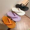 Chanclas de Verano Estilo K Celebridad de Internet Moda Pantuflas Ins Suela Gruesa Nueva Suela Suave Color Puro Zapatos de Playa para Vacaciones en la Costa para Hombres