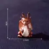 Miniatura de dragão cuspidor de fogo de cristal brilhante para micro-paisagens, acessórios de decoração DIY para terrários, pequenas peças decorativas