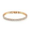 Pulsera europea y americana de circonitas de una fila redonda de 4 mm con cadena de tenis de diamantes completos transfronteriza que no se desvanece joyería venta al por mayor en vivo